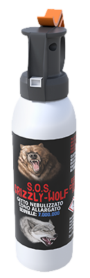 S.O.S. Grizzly Wolf Spray al peperoncino per orsi e lupi – Defence System  2.0 Srl